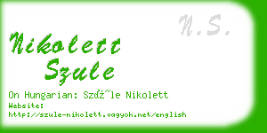 nikolett szule business card